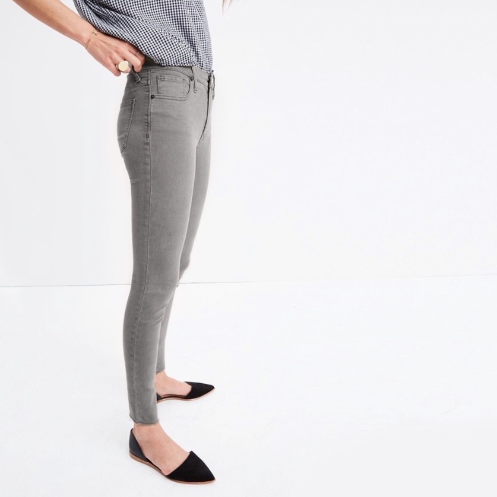 Madewell 9” High Rise Skinny Raw Hem Denim